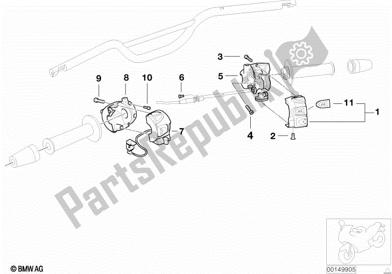 Todas las partes para Interruptor Combinado En El Manillar de BMW F 650 GS Dakar R 13 2000 - 2003