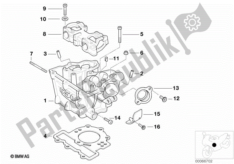 Todas las partes para Cabeza De Cilindro de BMW F 650 GS Dakar R 13 2000 - 2003