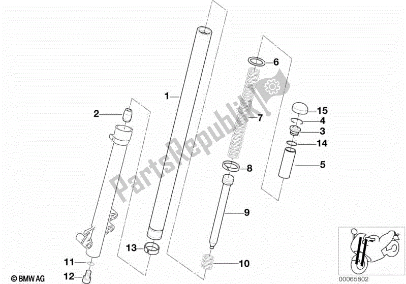 Todas las partes para Tubo De Horquilla / Amortiguador / Resorte de BMW F 650 GS Dakar R 13 2000 - 2003