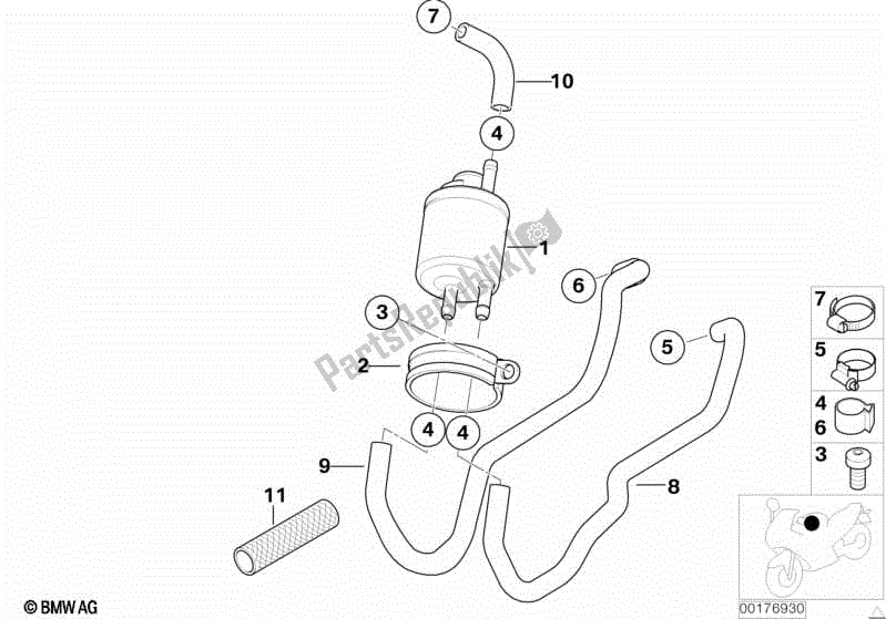 Todas las partes para Distribuidor De Combustible / Regulador De Presión de BMW F 650 GS Dakar R 13 2000 - 2003