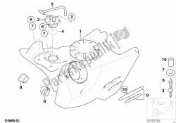 Fuel tank/attaching parts