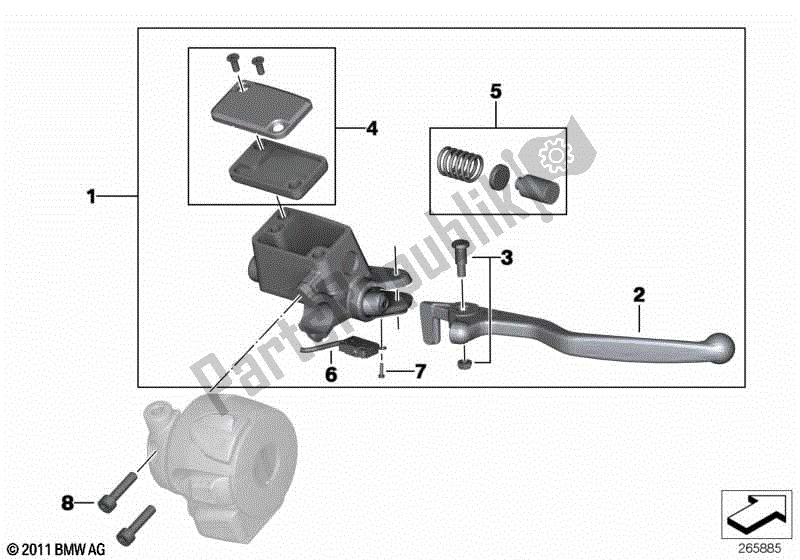 Todas las partes para Palanca De Freno De Mano de BMW F 650 GS Dakar R 13 2000 - 2003