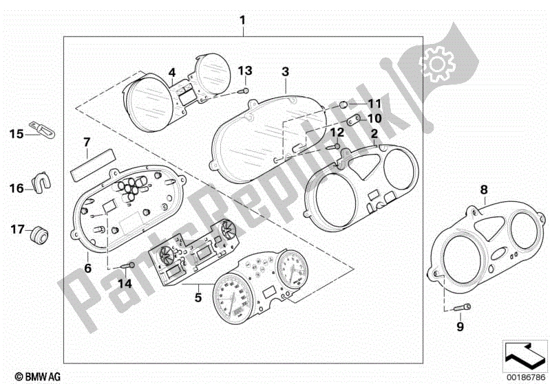 Todas las partes para Combinación De Instrumentos de BMW F 650 GS Dakar R 13 2000 - 2003