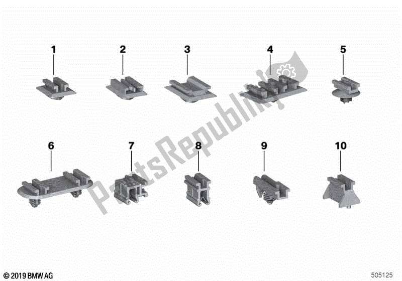 Todas las partes para Soporte De Conexión Enchufable de BMW F 650 GS Dakar R 13 2000 - 2003