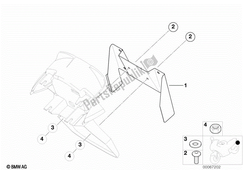 Todas las partes para Adaptador, Soporte De Matrícula de BMW F 650 GS Dakar R 13 2004 - 2007