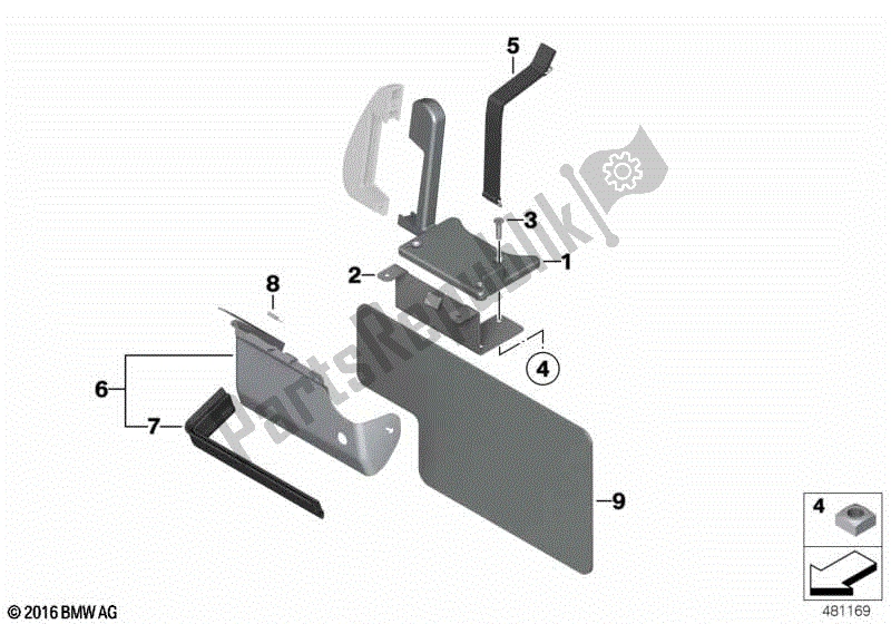 Todas las partes para Portador De Batería / Aislamiento Térmico de BMW F 650 GS Dakar R 13 2004 - 2007