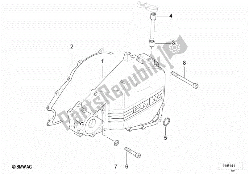 Todas las partes para Tapa De La Carcasa Del Motor, Izquierda de BMW F 650 GS Dakar R 13 2004 - 2007