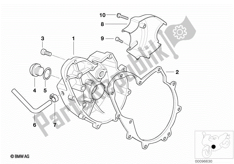 Todas las partes para Cubierta De La Carcasa Del Motor, Derecha de BMW F 650 GS Dakar R 13 2004 - 2007