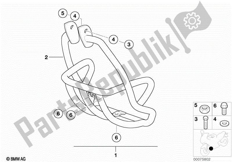 Todas las partes para Barra De Protección Del Motor de BMW F 650 GS Dakar R 13 2004 - 2007