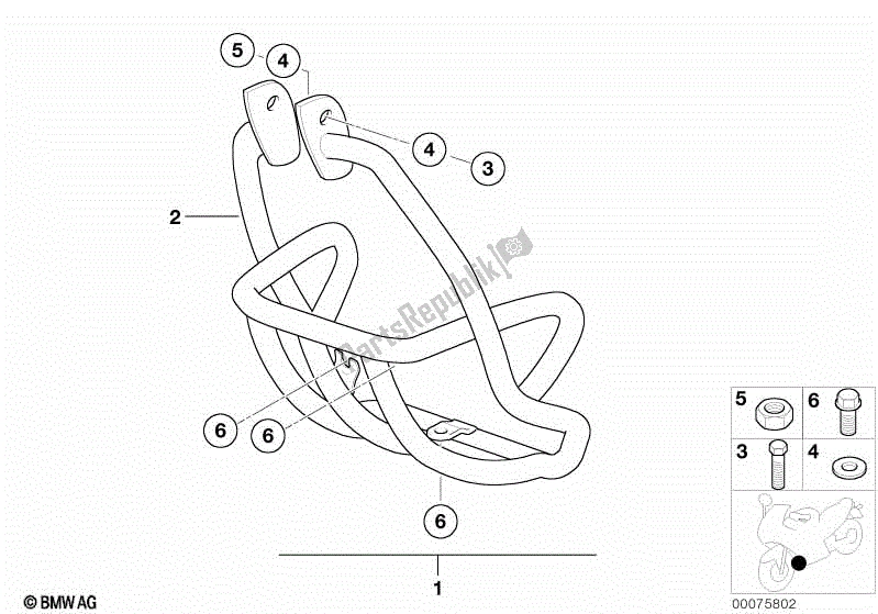 Todas las partes para Barra De Protección Del Motor de BMW F 650 GS Dakar R 13 2004 - 2007