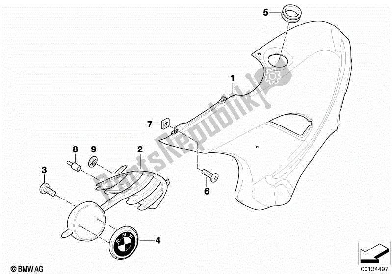 Todas las partes para Sección Lateral Del Carenado de BMW F 650 GS Dakar R 13 2004 - 2007