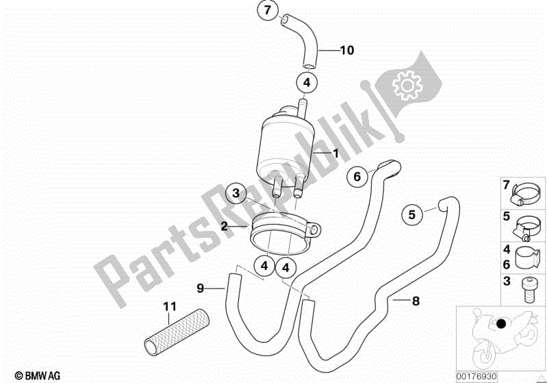 Todas las partes para Distribuidor De Combustible / Regulador De Presión de BMW F 650 GS Dakar R 13 2004 - 2007