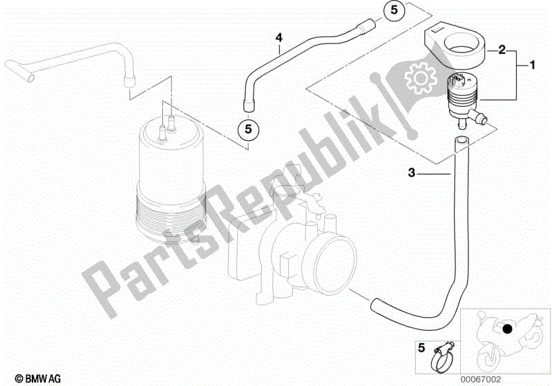 Todas las partes para Válvula De Ventilación Del Depósito De Combustible de BMW F 650 GS Dakar R 13 2004 - 2007