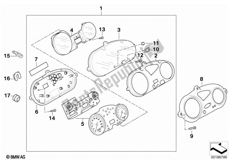 Todas las partes para Combinación De Instrumentos de BMW F 650 GS Dakar R 13 2004 - 2007