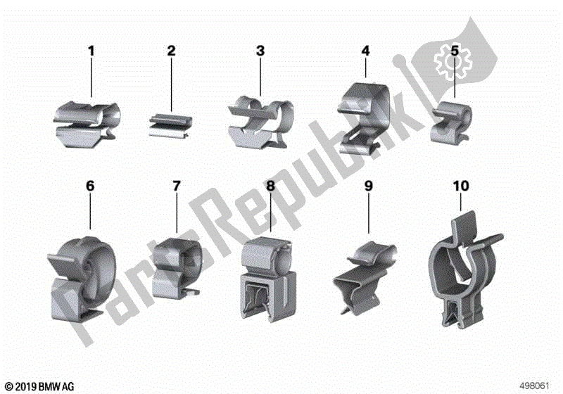 Todas las partes para Clips De Retención, Clips De Línea de BMW F 650 GS Dakar R 13 2004 - 2007