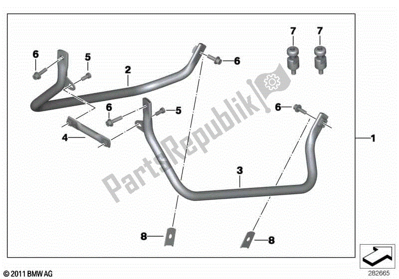 Todas las partes para Set Titular De La Caja de BMW F 650 GS Dakar R 13 2004 - 2007