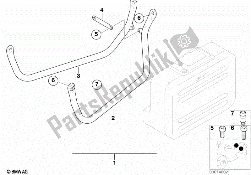 Todas las partes para Set Titular De La Caja de BMW F 650 GS Dakar R 13 2004 - 2007