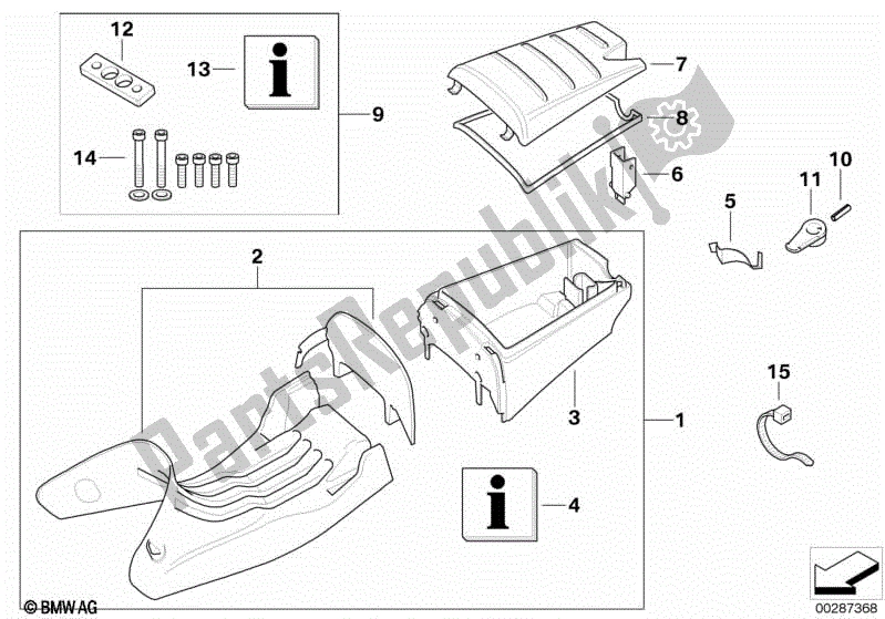 Todas las partes para Asiento Individual Con Compartimento Para Equipaje de BMW F 650 GS Dakar R 13 2004 - 2007