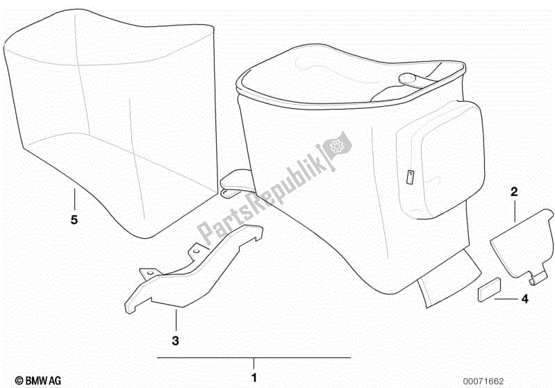 Todas las partes para Bolsa De Tirantes F650 de BMW F 650 GS Dakar R 13 2004 - 2007