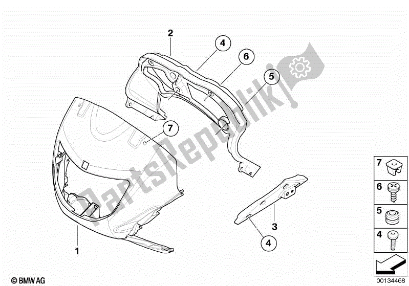 Todas las partes para Parte Superior Del Panel De Moldura de BMW F 650 GS Dakar R 13 2004 - 2007