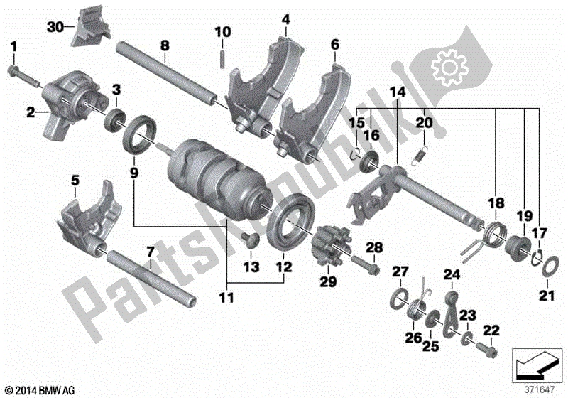 Todas las partes para Componentes De Cambio De Transmisión De 6 Velocidades de BMW F 650 GS Twin K 72 2008 - 2012