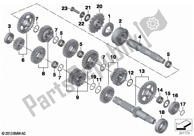 Todas las partes para Piezas De Transmisión / Cambio De 6 Velocidades de BMW F 650 GS Twin K 72 2008 - 2012
