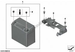 batteria con staffa