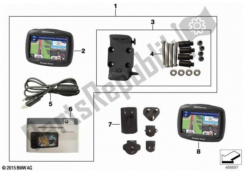 Todas las partes para Bmw Motorrad Navigator Street de BMW F 650 GS Twin K 72 2008 - 2012