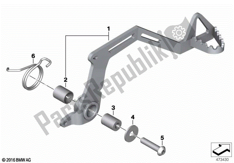 Todas las partes para Pedal De Freno de BMW F 650 GS Twin K 72 2008 - 2012