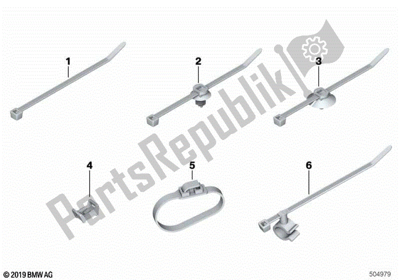 Todas las partes para Atadura De Cables, Atadura De Cables Con Soporte de BMW F 650 GS Twin K 72 2008 - 2012