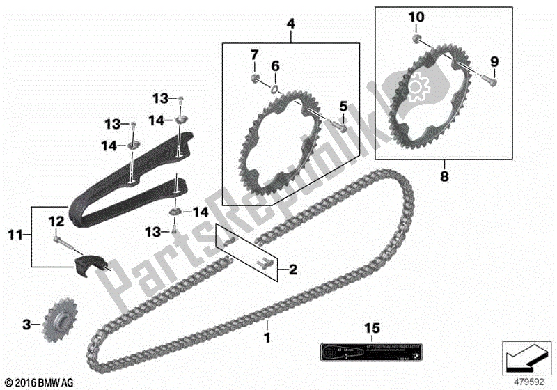 Todas las partes para Transmisión Por Cadena de BMW F 650 GS Twin K 72 2008 - 2012