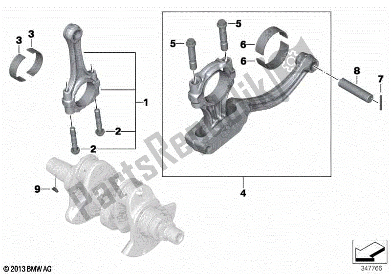 Toutes les pièces pour le Vilebrequin / Bielle / Pièces De Montage du BMW F 650 GS Twin K 72 2008 - 2012