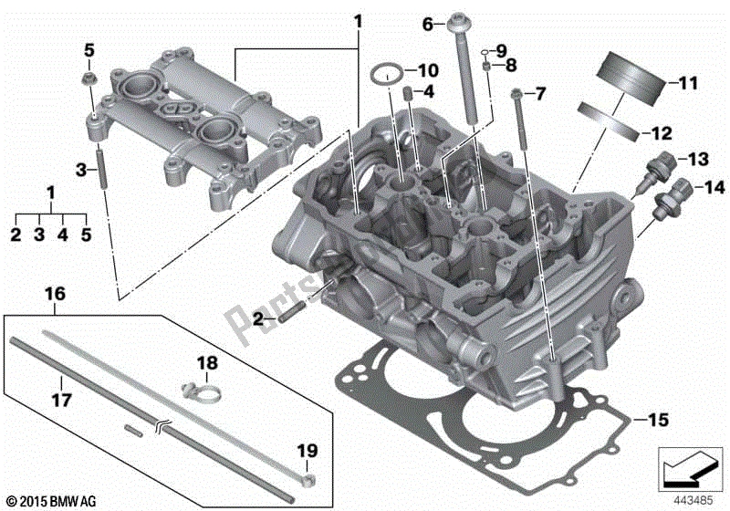 Todas las partes para Cabeza De Cilindro de BMW F 650 GS Twin K 72 2008 - 2012