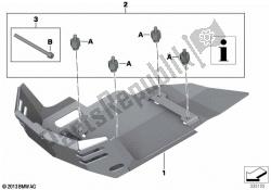 defensa del motor, de aluminio, grande