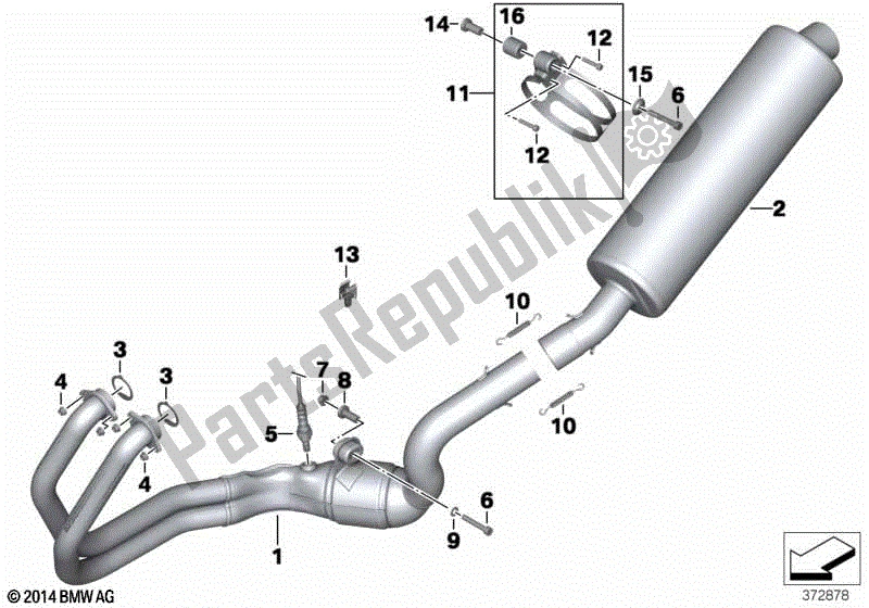 Todas las partes para Partes Del Sistema De Escape Con Soportes de BMW F 650 GS Twin K 72 2008 - 2012