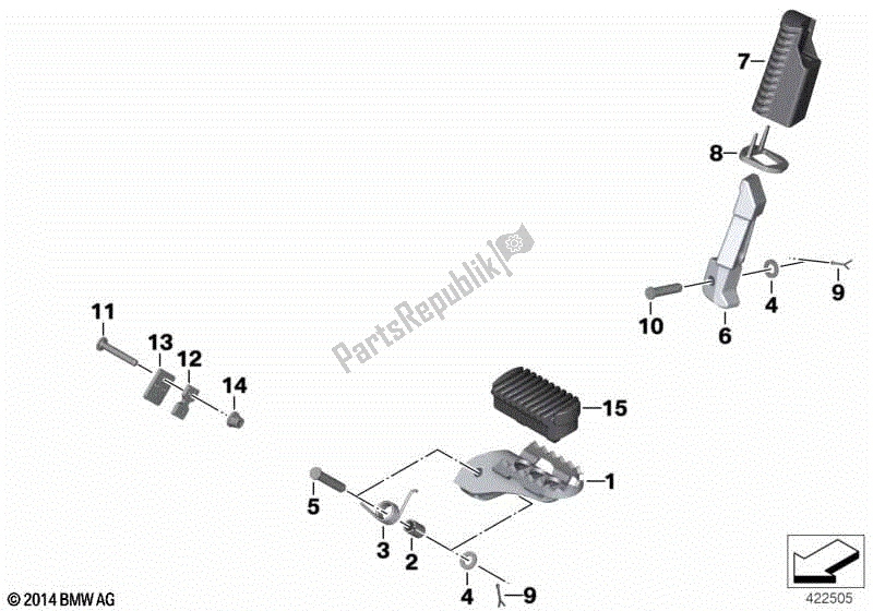 Toutes les pièces pour le Système De Repose-pieds du BMW F 650 GS Twin K 72 2008 - 2012