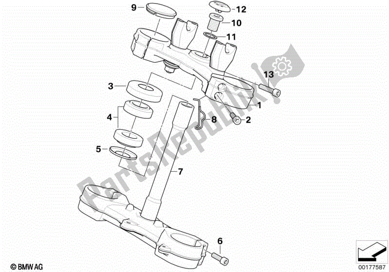 Todas las partes para Puente De Horquilla de BMW F 650 GS Twin K 72 2008 - 2012