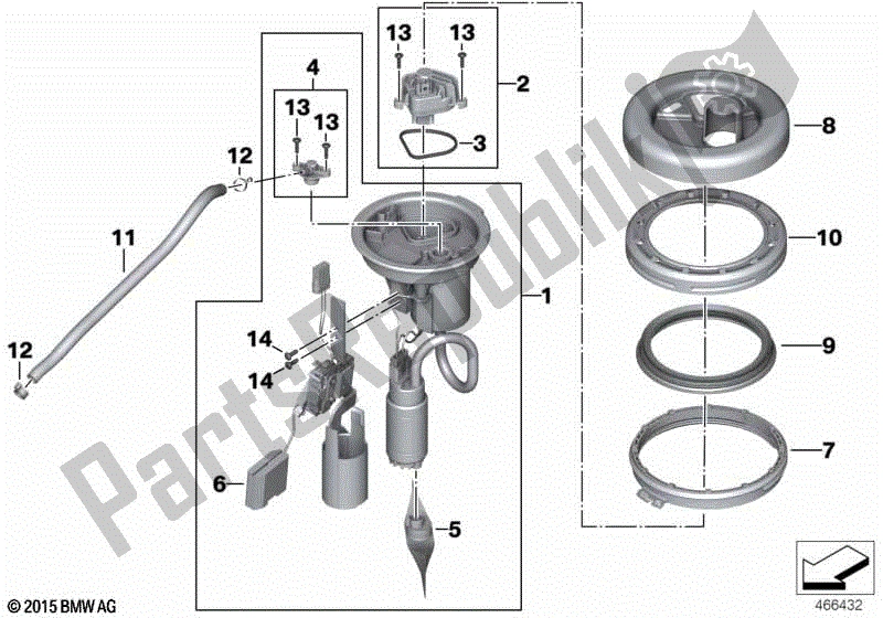 Todas las partes para Bomba De Combustible de BMW F 650 GS Twin K 72 2008 - 2012