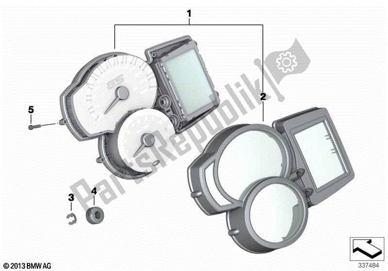 Toutes les pièces pour le Groupe D'instruments du BMW F 650 GS Twin K 72 2008 - 2012