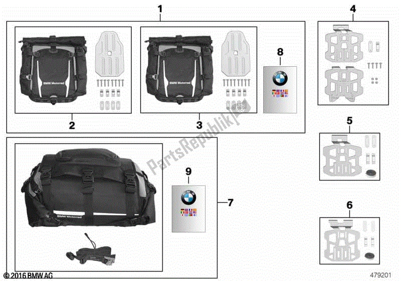 Toutes les pièces pour le Système De Bagages Divers du BMW F 650 GS Twin K 72 2008 - 2012