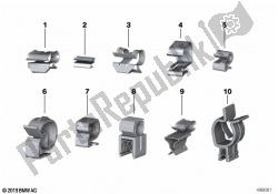 Retaining clips, line clips