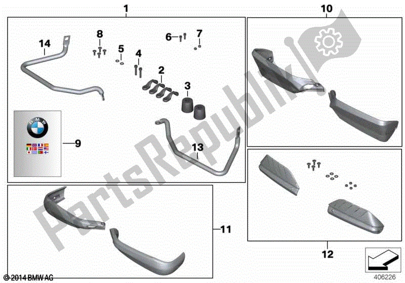 Todas las partes para Juego De Protectores De Manos de BMW F 650 GS Twin K 72 2008 - 2012