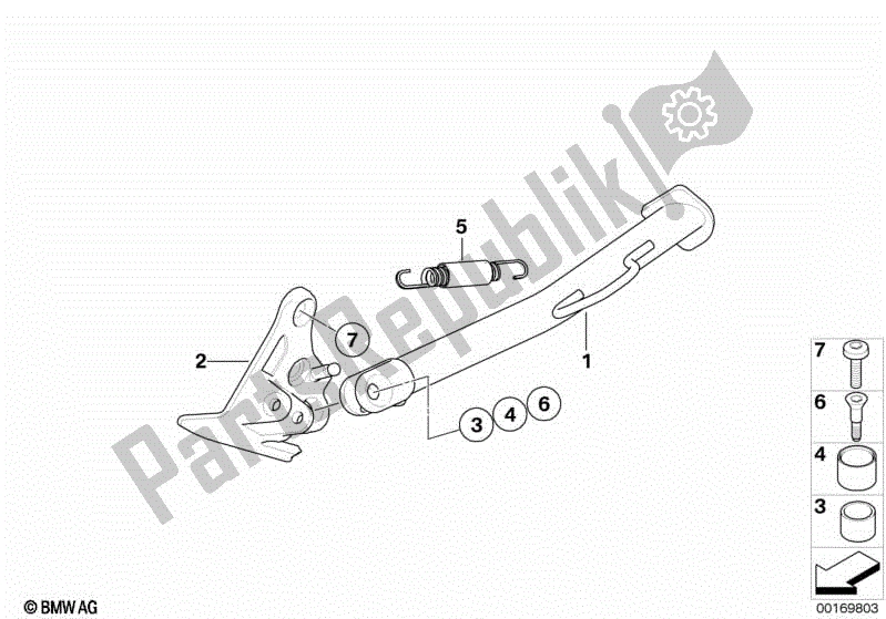 All parts for the Side Stand of the BMW F 650 GS Twin K 72 2008 - 2012