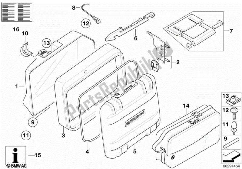 Toutes les pièces pour le Pièces Détachées Vario-topcase du BMW F 650 GS Twin K 72 2008 - 2012