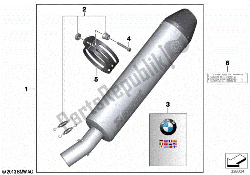 Toutes les pièces pour le Silencieux De Sport du BMW F 650 GS Twin K 72 2008 - 2012