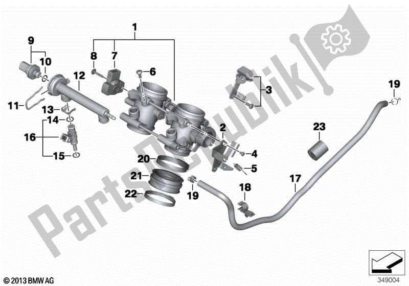 Todas las partes para Conjunto De Carcasa Del Acelerador de BMW F 650 GS Twin K 72 2008 - 2012