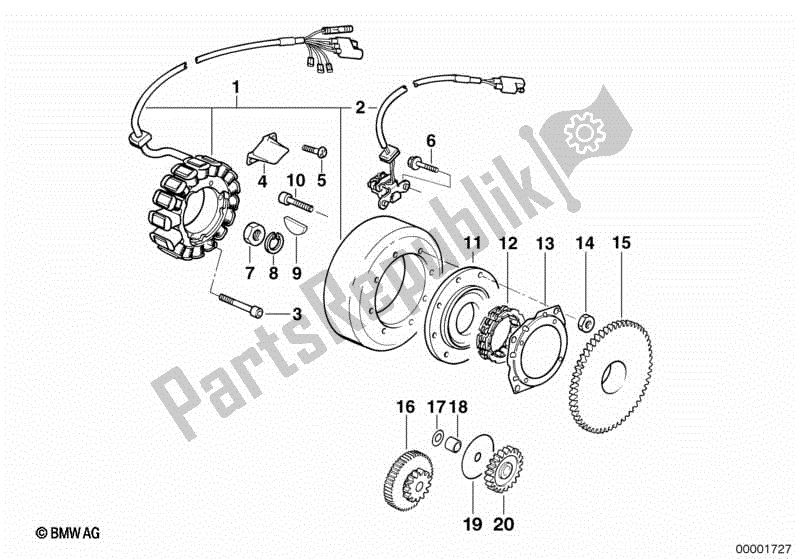 Todas las partes para Alternador de BMW F 650 ST  E 169 1996 - 2000