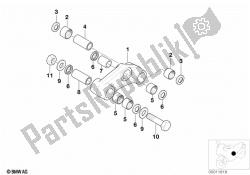 Deflection parts f rear wheel suspension