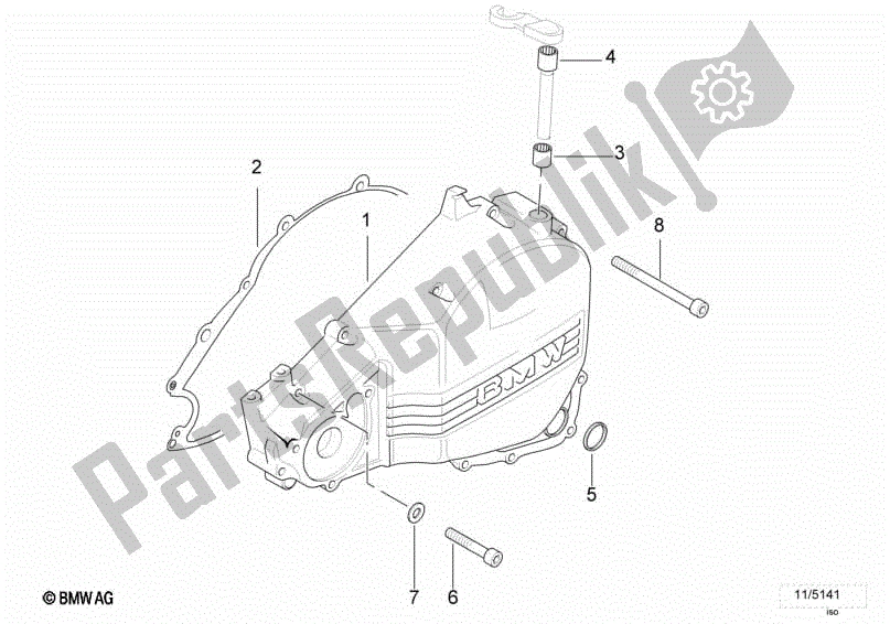 Todas las partes para Tapa De La Carcasa Del Motor, Izquierda de BMW F 650 ST  E 169 1996 - 2000