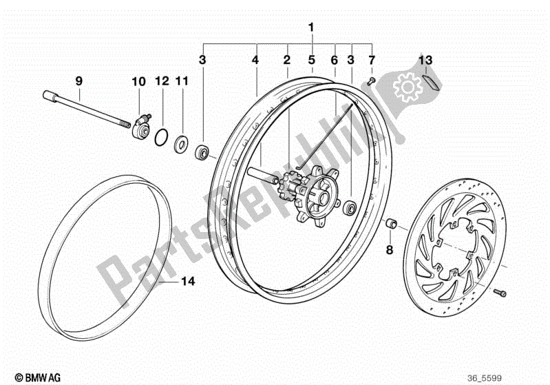 Todas las partes para Rueda Delantera de BMW F 650 ST  E 169 1996 - 2000